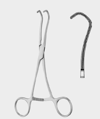 Атравматичний затискач ДЕРРА (DERRA), 16 см (cm)